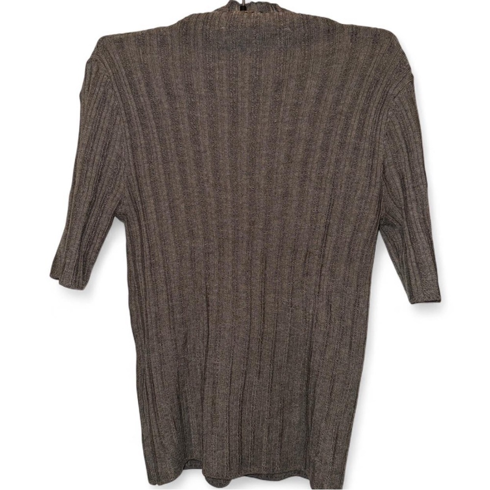 Zara Ribbed Cowl Neck Sweater in Brown
